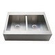 preview thumbnail 4 of 2, Edinburg 36" Stainless Steel Double Bowl Drop-In Kitchen Sink with Strainer Stainless Steel/Polished Chrome
