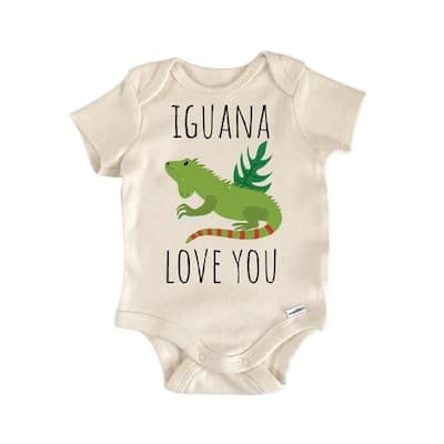 Iguana Lizard Reptile - Baby Boy Girl Clothes Infant Bodysuit Funny Cute Newborn