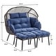preview thumbnail 11 of 23, Gymojoy Double Wicker Egg Chair Outdoor Oversized Egg Chair