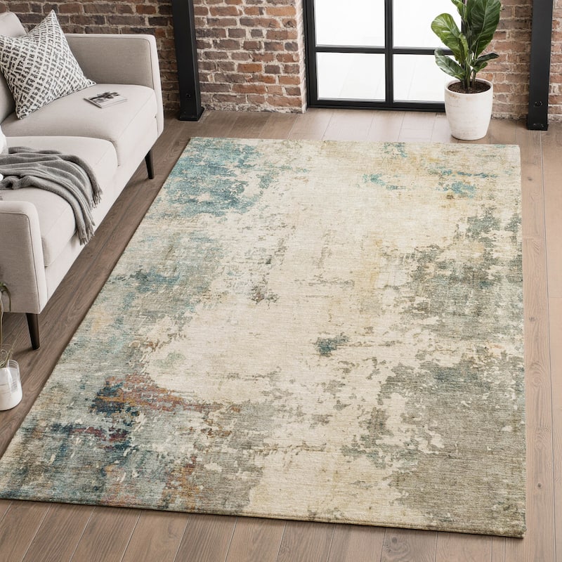 Premium Washable Super Soft Modern Solid Mayfield Rug - Ivory - 10' x 14'