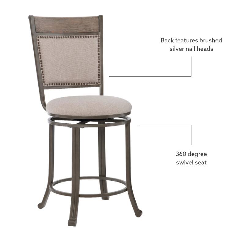 Linon Franklin Swivel Counter Stool