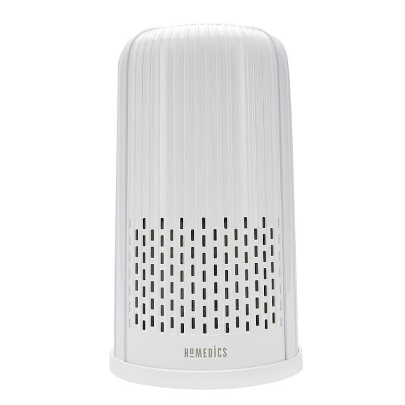 Homedics TotalClean AP‑T10 Small‑Room Tower Air Purifier | 360° HEPA‑Type + Carbon + Ionizer | White