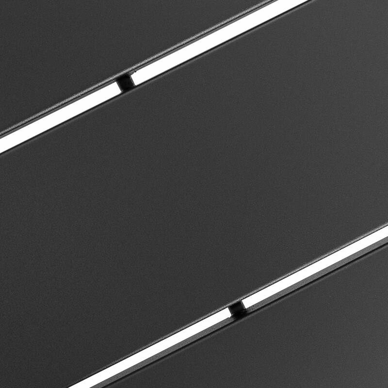 Patio Bistro Set with Stackable Chairs, Powder-Coated Iron Frame