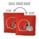 preview thumbnail 4 of 3, Cleveland Browns NFL Dual Sided Pro Stop & Slide Cornhole Bags