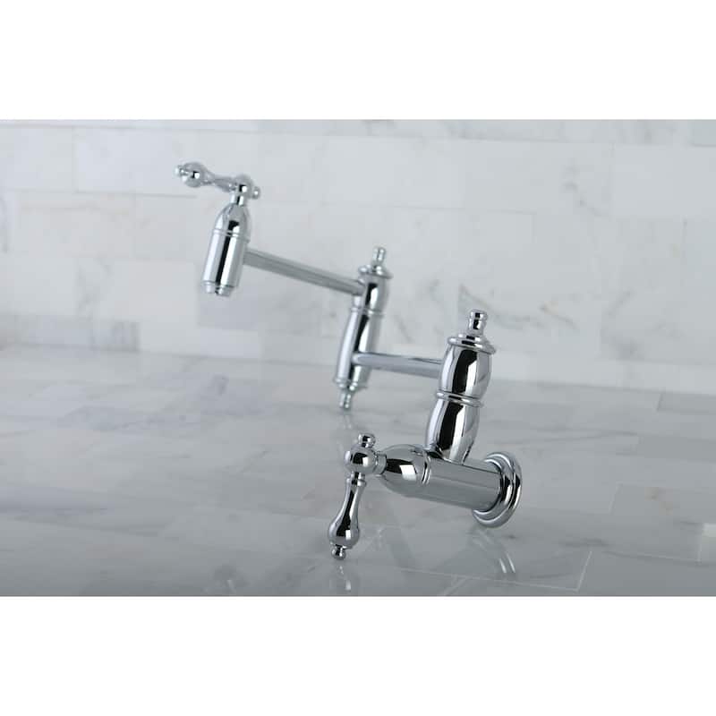 Restoration Wall Mount Pot Filler Kitchen Faucet