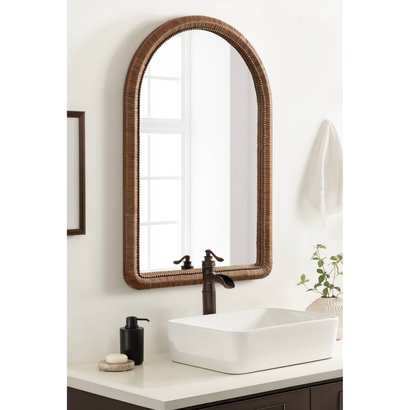 Kate and Laurel Rahfy Beaded Arch Framed Wall Mirror - 24x36