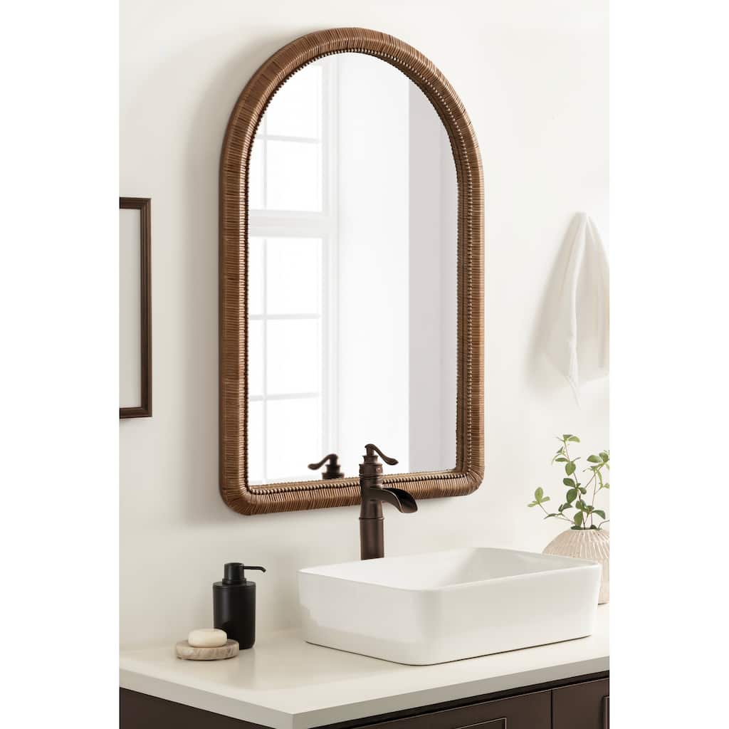 Kate and Laurel Rahfy Beaded Arch Framed Wall Mirror - 24x36