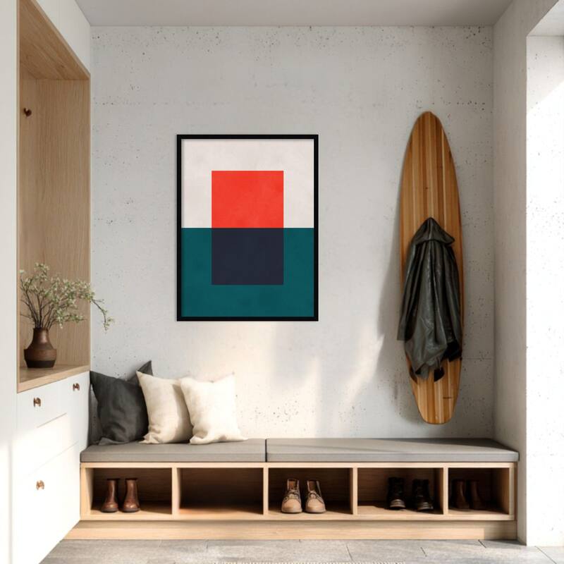 Amanti Art Framed Fabric Pinboard Overlapping geometry 4 by Vitor Costa Printed Bulletin Board