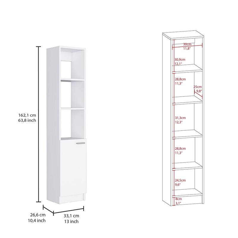 Linen Cabinet,Two Interior Shelves