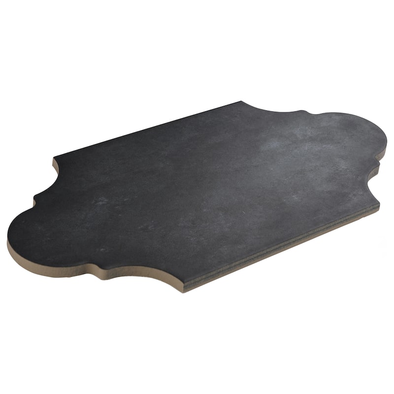 Merola Tile Alhama Provenzal Black 6-1/4" x 12-3/4" Porcelain Floor and Wall Tile