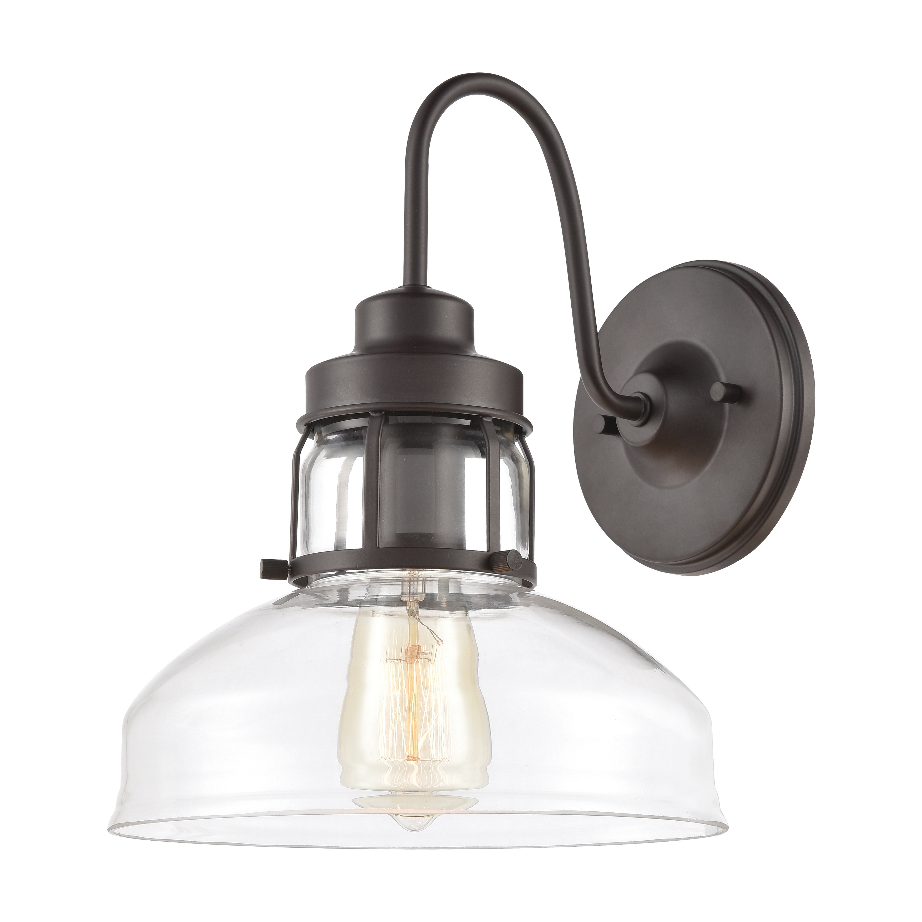 Elk Home Manhattan Boutique Bronze With Clear Glass 1 Light Sconce