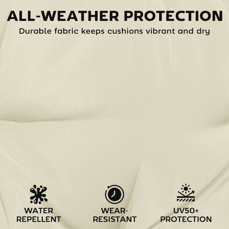 Outsunny Chaise Lounge Cushion, 4" Thick Outdoor Lounge Chair Cushions with Non-Slip Ties