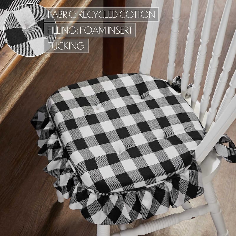 Annie Buffalo Check Ruffled Chair Pad