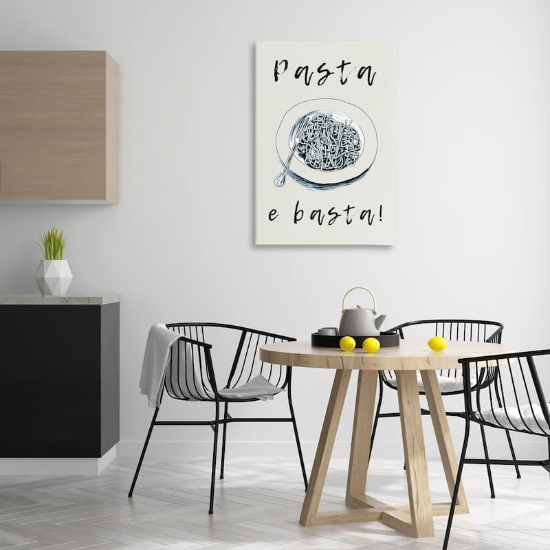 Stupell Pasta e Basta Meal Canvas Wall Art Design By Andreas Magnusson