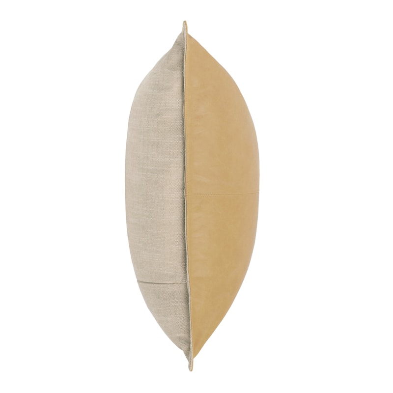 Villa by Classic Home Golden Genuine Leather Throw Pillow