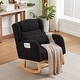 preview thumbnail 8 of 17, 27.2" Modern Upholstered Rocking Chair with Two Side Pocket for Living Room
