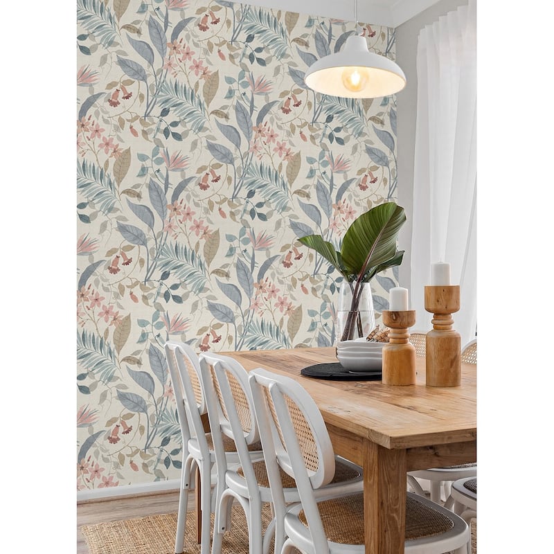 NuWallpaper Jesinda Pink Peel and Stick Wallpaper