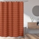 preview thumbnail 2 of 3, Boho Arrow Bathroom Fabric Bath Shower Curtain - Ivory Burnt Orange Modern Farmhouse Southwest Shabby Chic for Bohemian Diamond