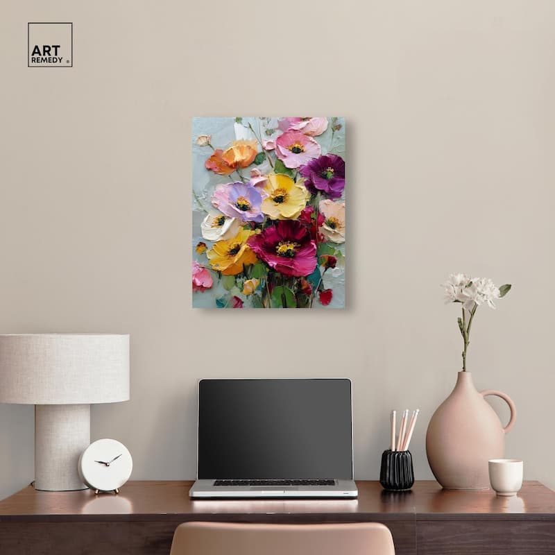 Floral Texture I Canvas by Art Remedy, Gallery Wrapped