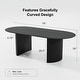 preview thumbnail 23 of 40, 67" Nordic Style Oval Dining Table - for 6 People