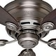 preview thumbnail 5 of 14, Hunter 42" Flush Mount Ceiling Fan with Pull Chains - Traditional - Low Profile!