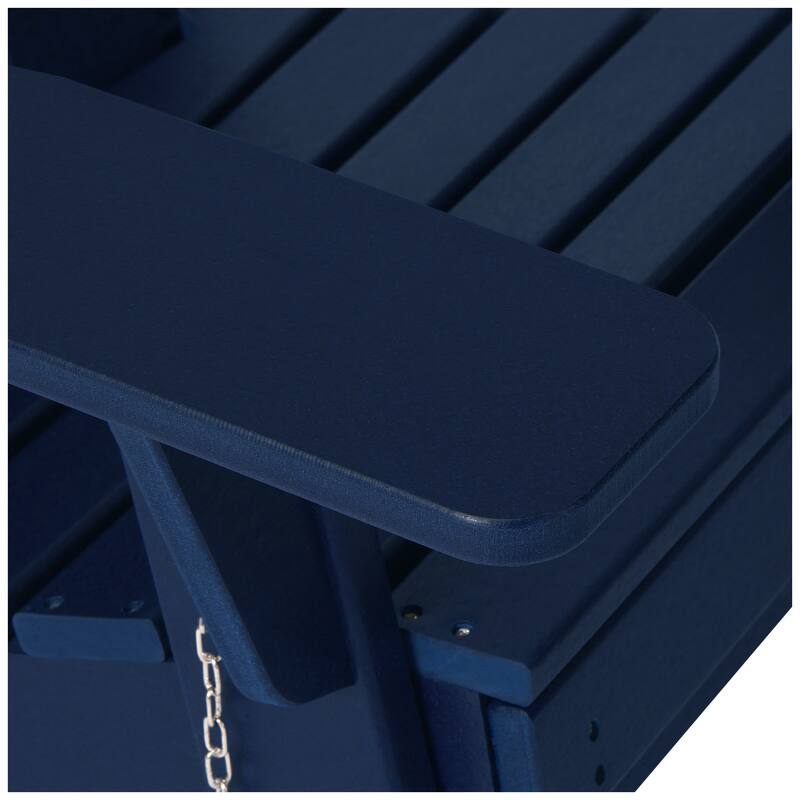 Laguna Outdoor 3-Piece Folding Adjustable Adirondack Chair with Hideaway Ottoman & Round Side Table