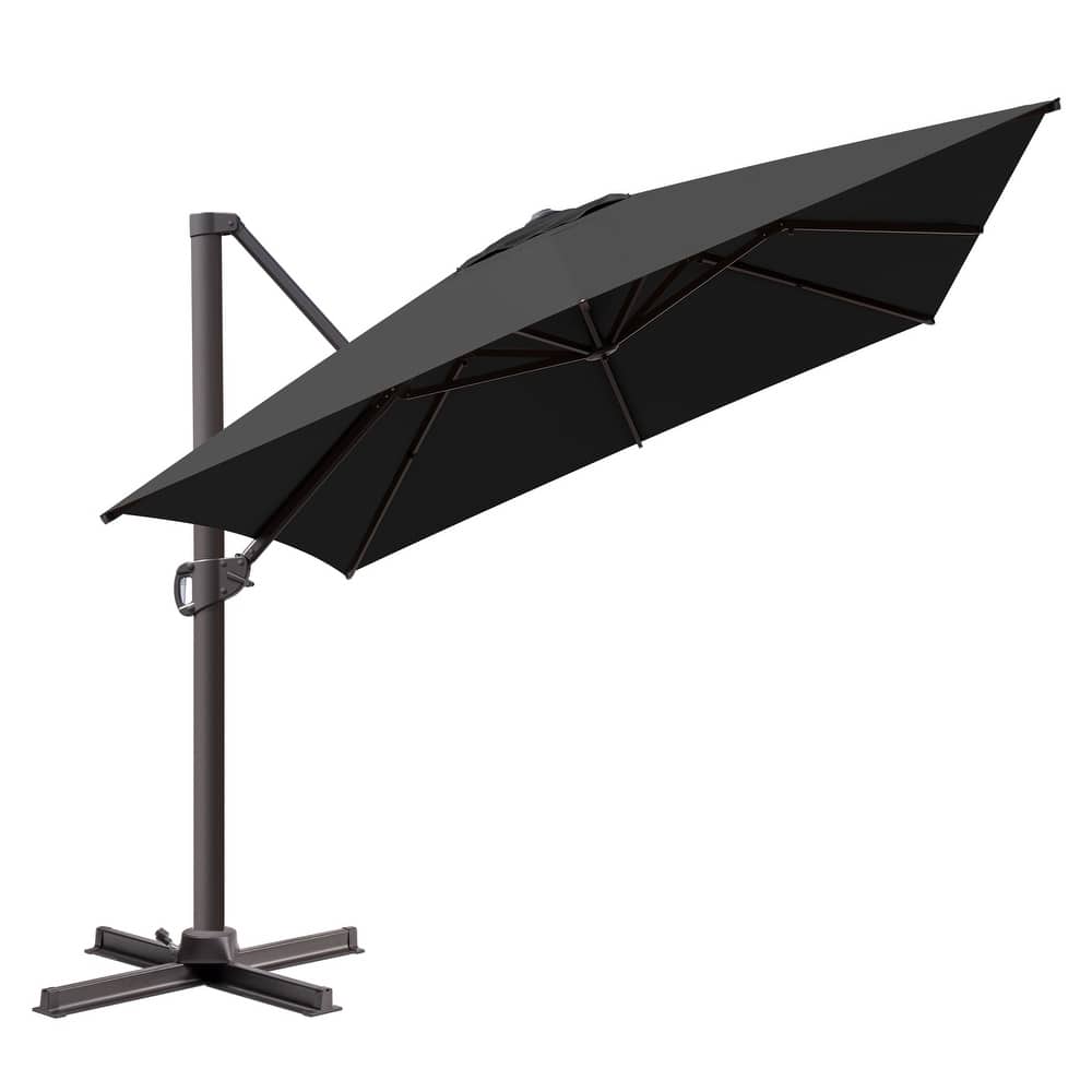 VredHom 10x13FT Patio Aluminum Cantilever Umbrella Outdoor Offset Umbrella 360-Degree Rotation