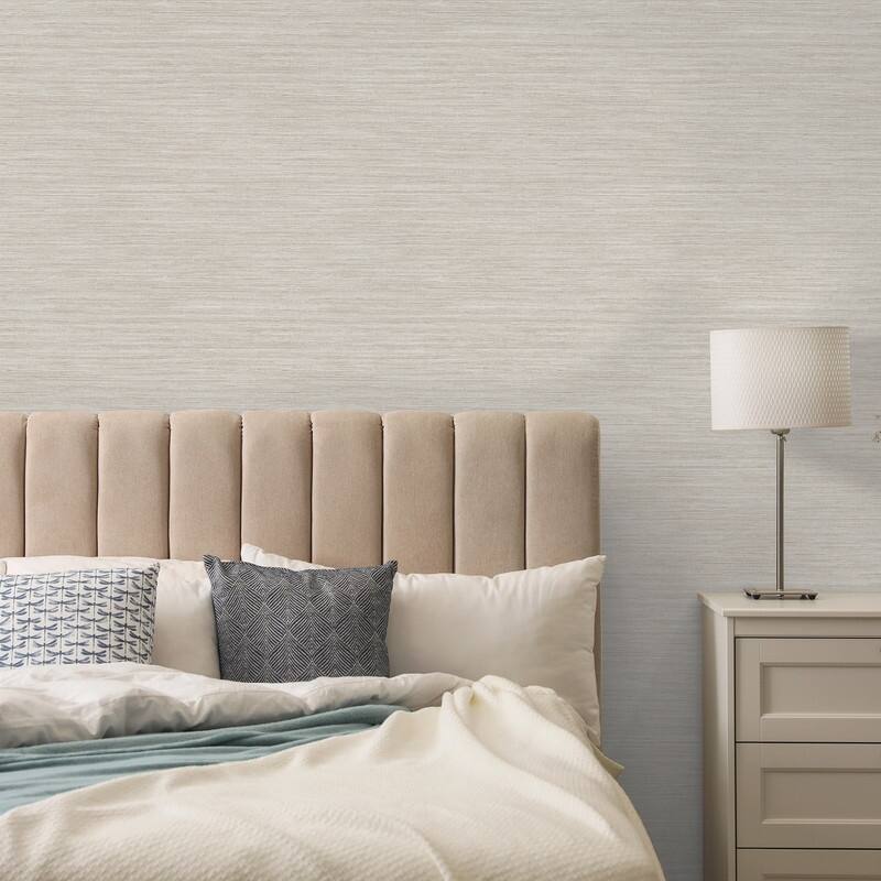 Tempaper Horizontal Faux Grasscloth Textured Peel and Stick Wallpaper - 15 sq. ft.