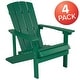 preview thumbnail 3 of 16, All-weather Poly Resin Wood Outdoor Adirondack Chair (Set of 4)