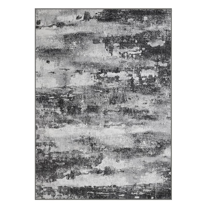 Mcow Modern Abstract Dark Soft Polyester Area Rug
