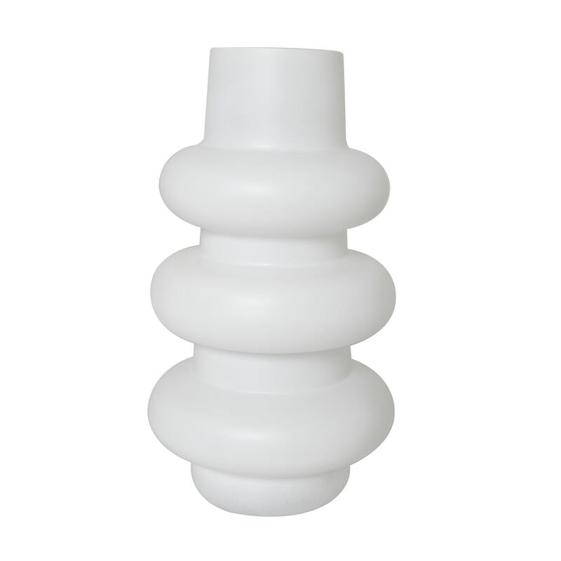 Black or White Glass Dimensional Bubble Vase (Set of 2)