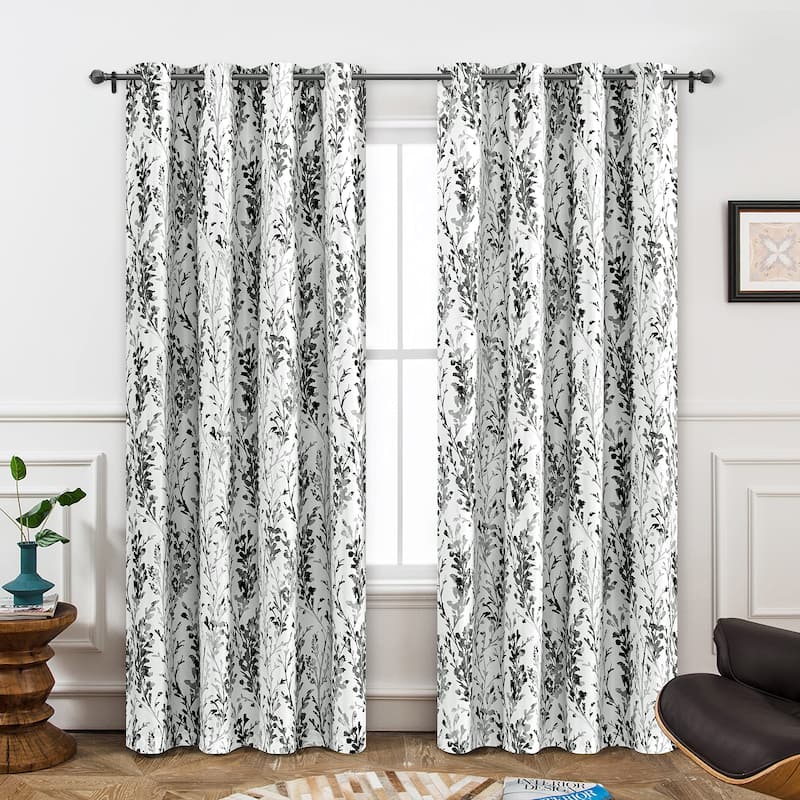 DriftAway Heather Curtain 84 Inches Long for Bedroom Blackout Thermal Insulated Curtain