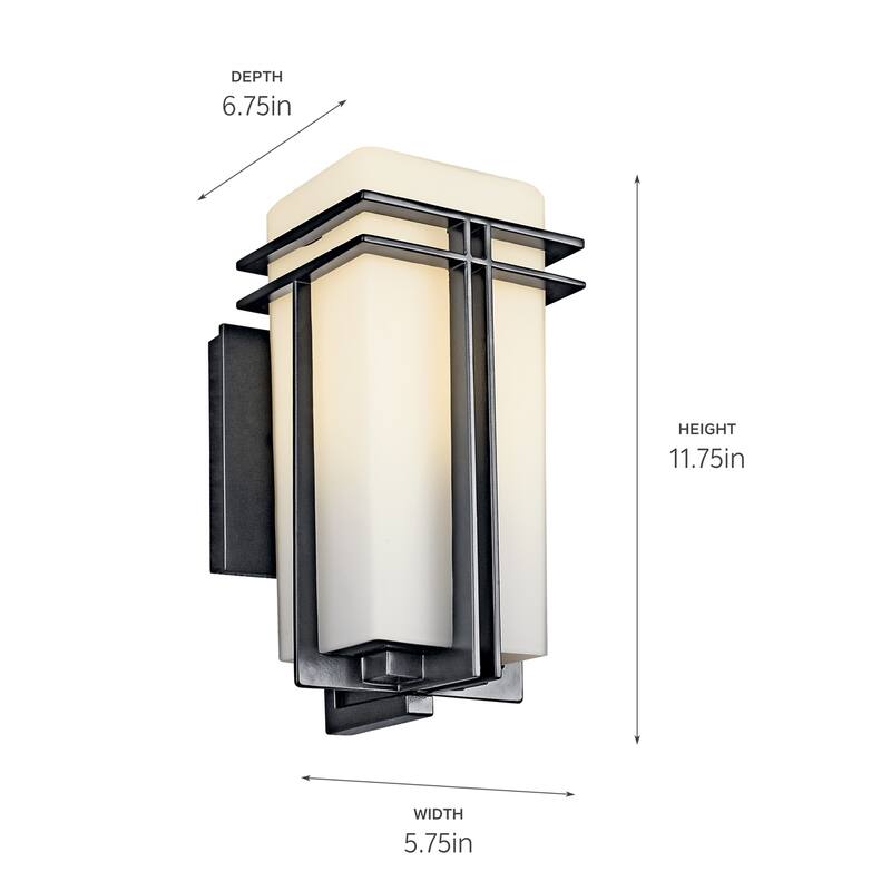 Kichler Lighting Tremillo Collection 1-light Black Outdoor Wall Lantern