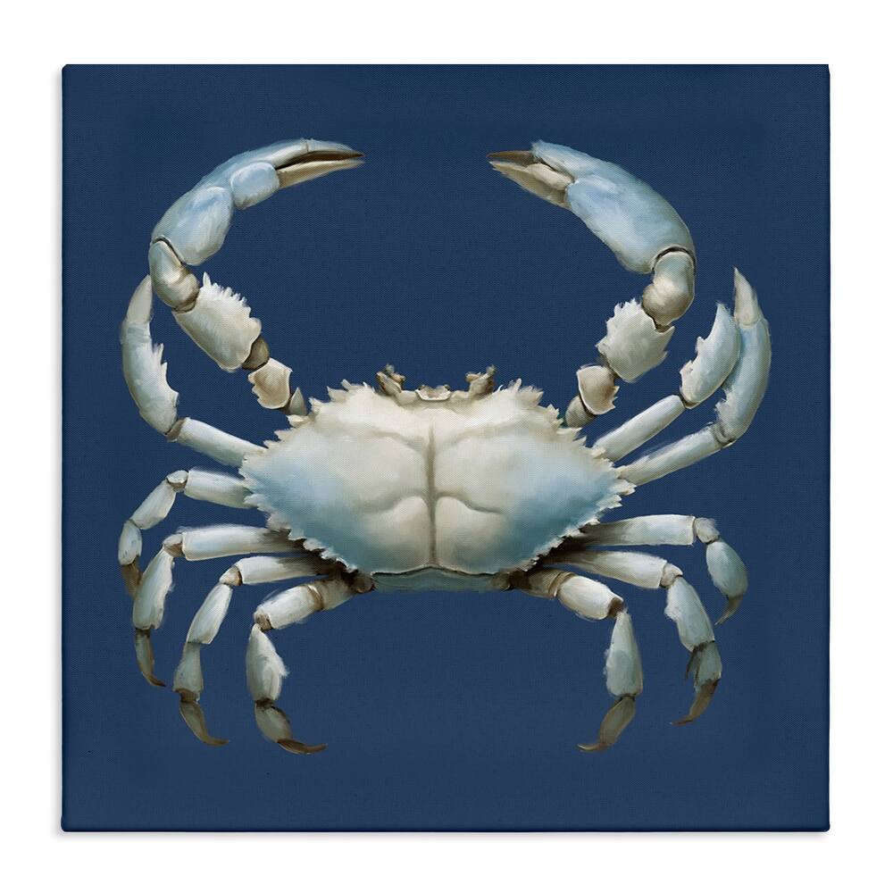 Stupell Detailed Aquatic Blue Crab Canvas Wall Art Design By Elizabeth Medley