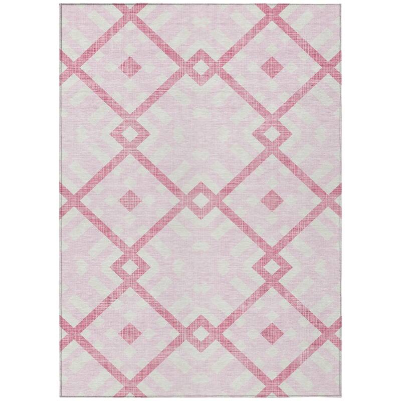 HomeRoots Geometric Transitional Rectangle Outdoor Rug