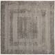 SAFAVIEH Florida Shag Carlinde Border 1.2-inch Thick Rug - 5' x 5' Square - Grey/Grey