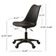 preview thumbnail 13 of 11, Home Office Chair with Wheels, Ergonomic Adjustable Task Computer Chair, Armless Office Chair PP Plastic Swivel Desk Chair