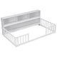 preview thumbnail 51 of 66, Wooden bed floor bed with bedside bookcase and shelves