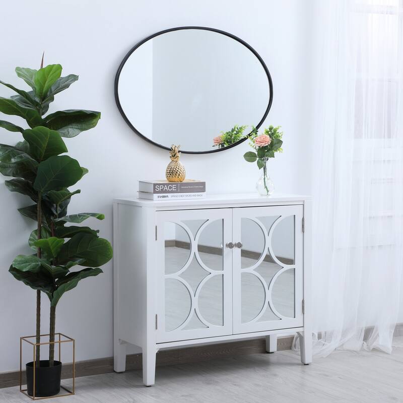Carson Carrington Labbemala Metal Frame Oval Mirror
