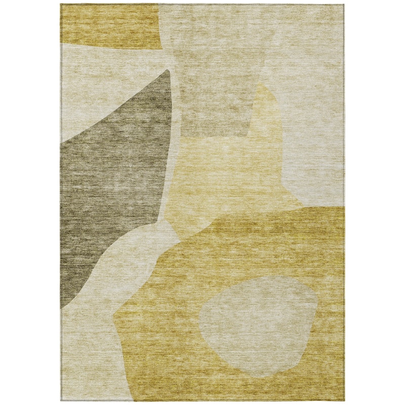 HomeRoots Abstract Transitional Rectangle Outdoor Rug