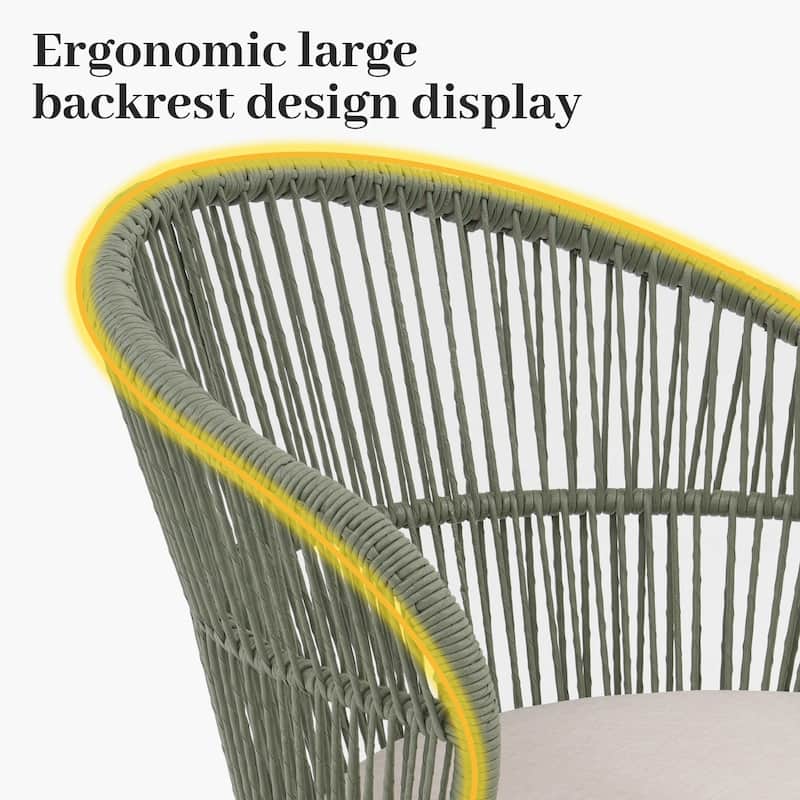 Outdoor 2-piece Dining Chair with Cushion