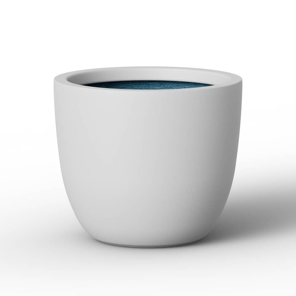 Concrete Tall Round Pot for Indoor & Outdoor(Upgraded Interior)