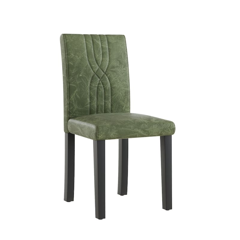 VECELO Upholstered Dining Chairs Set of 4 Modern Fabric and High Back & Solid Wood Legs Parson Dining Chairs (Set of 4)