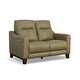 preview thumbnail 4 of 9, Forte 57" Genuine Leather Round Arm Reclining Loveseat