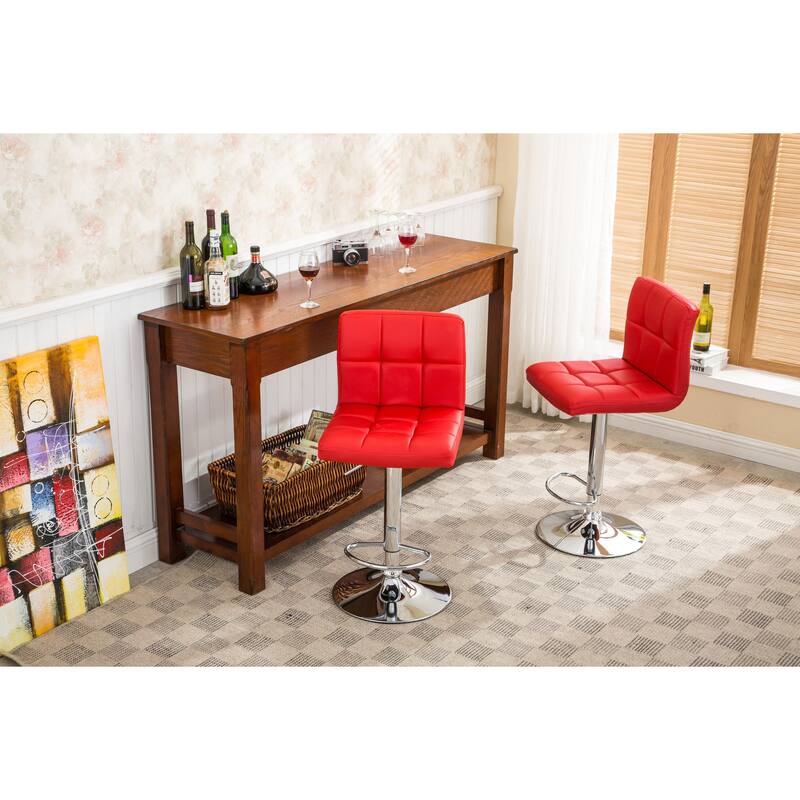 Swivel Adjustable Hydraulic Bar Stool,Set of 2
