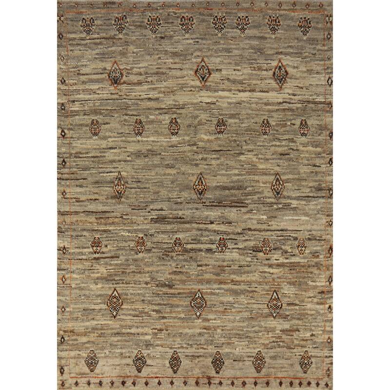 Moroccan Oriental Area Rug Handmade Living Room Wool Carpet - 7'3" x 9'7"