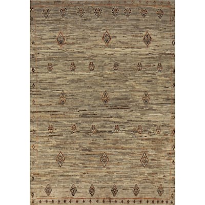 Moroccan Oriental Area Rug Handmade Living Room Wool Carpet - 7'3" x 9'7"