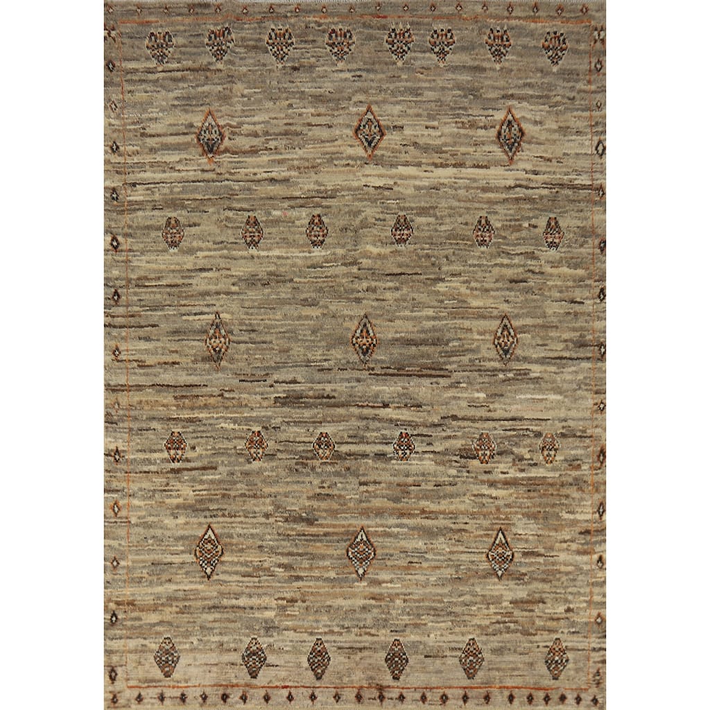 Moroccan Oriental Area Rug Handmade Living Room Wool Carpet - 7'3" x 9'7"