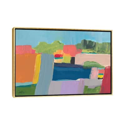 iCanvas "Small Town On a Hill III" by Jan Weiss Framed Canvas Print