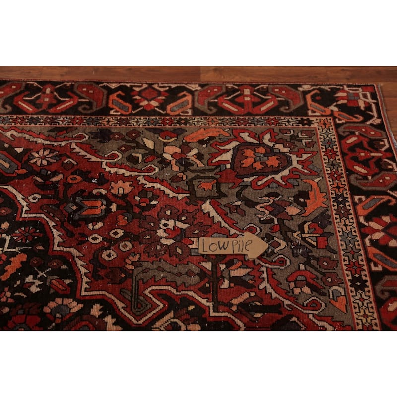 Medallion Bakhtiari Persian Vintage Area Rug Handmade Wool Carpet - 6'4" x 9'5"